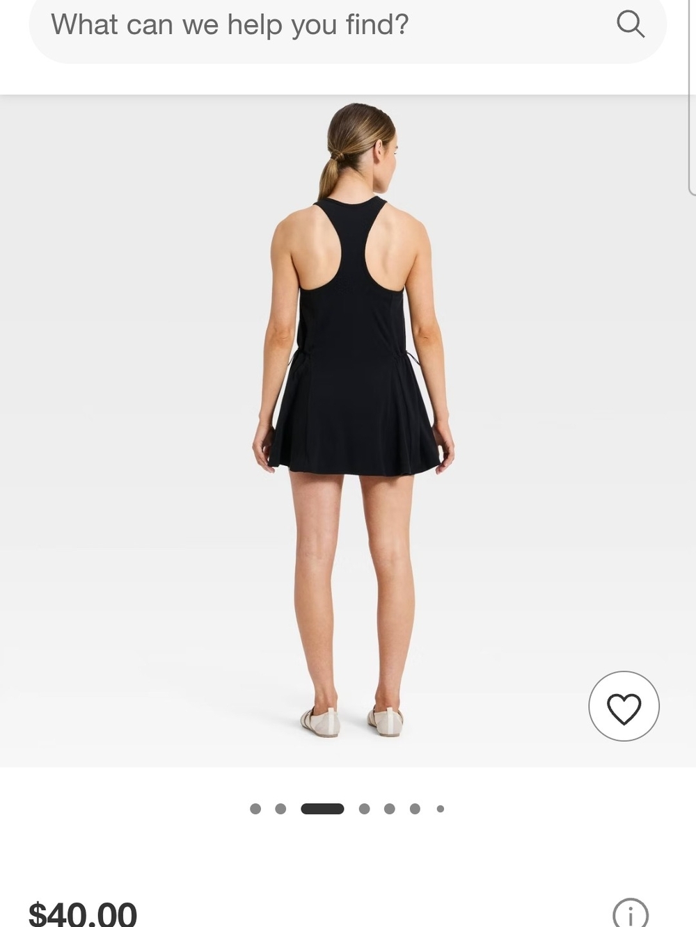 Black Racerback Tennis Dress